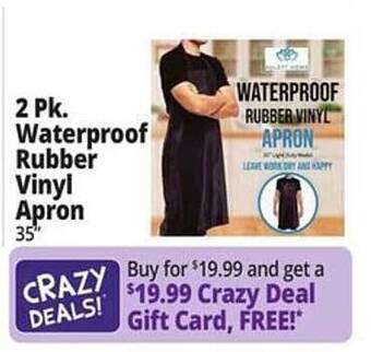 Ocean State Job Lot Waterproof rubber vinyl apron offer