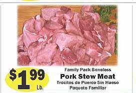 Sellers Bros Pork stew meat offer