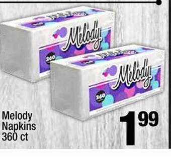 Super King Markets Melody napkins 360 ct offer