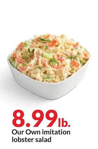 Hy-Vee Our own imitation lobster salad offer