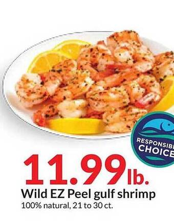 Hy-Vee Wild ez peel gulf shrimp offer