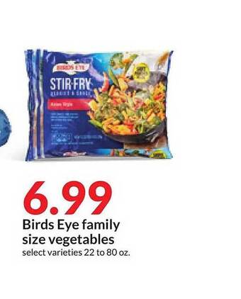 Hy-Vee Birds eye family size vegetables offer