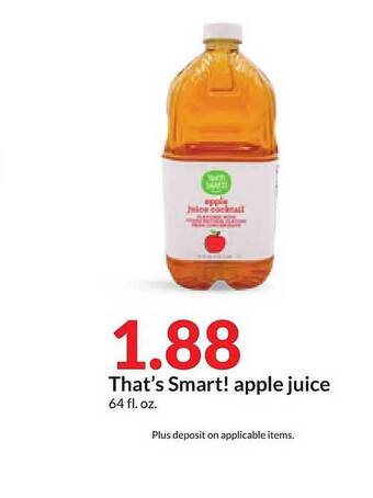 Hy-Vee That's smart! apple juice offer