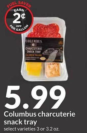 Hy-Vee Columbus charcuterie snack tray offer