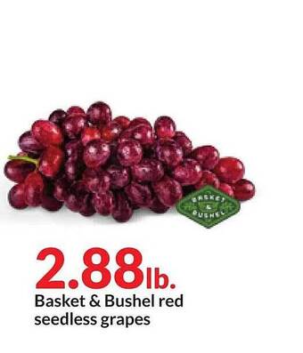Hy-Vee Basket & bushel red seedless grapes offer