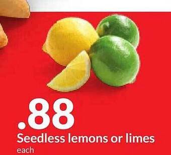 Hy-Vee Seedless lemons or limes offer