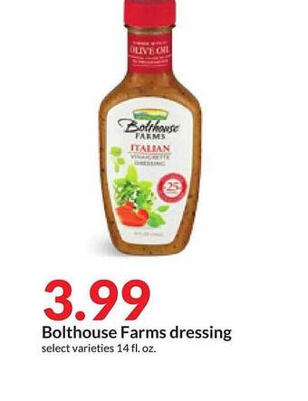Hy-Vee Bolthouse farms dressing offer