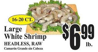 Baja Ranch Large white shrimp offer