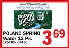 Poland spring water