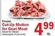 Food Bazaar Frozen cut-up mutton for goat meat offer
