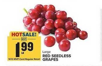 Food Lion Large red seedless grapes offer