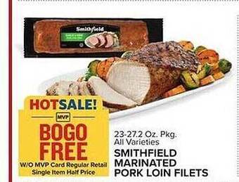 Food Lion Smithfield marinated pork loin filets offer
