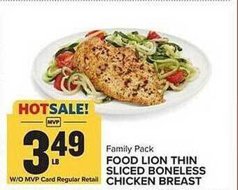 Food Lion Food lion thin sliced boneless chicken breast offer