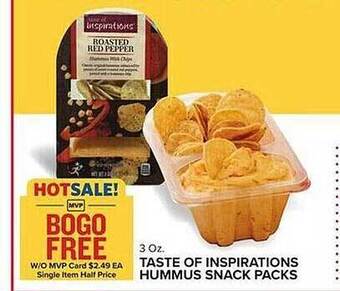 Food Lion Taste of inspirations hummus snack packs offer