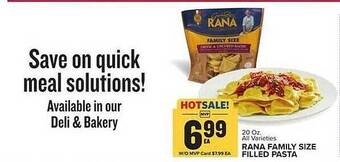 Food Lion Rana family size filled pasta offer