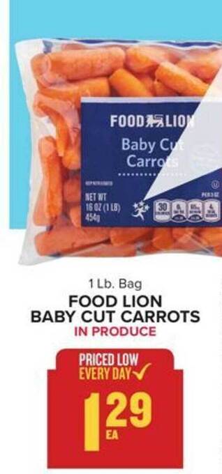 Food Lion Food lion baby cut carrots offer