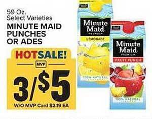 Food Lion Minute maid punches or ades offer