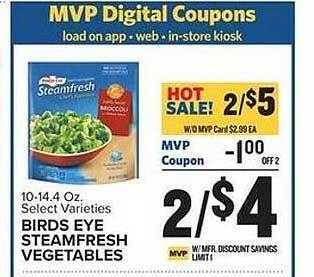Food Lion Birds eye steamfresh vegetables offer
