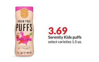 Hy-Vee Serenity kids puffs offer