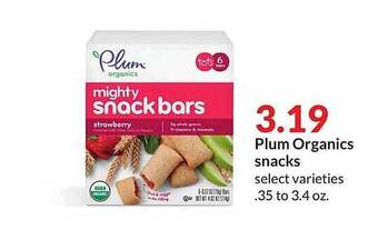 Hy-Vee Plum organics snacks offer