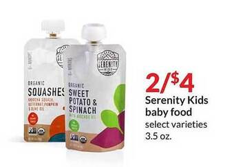 Hy-Vee Serenity kids baby food offer