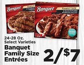 IGA Banquet family size entrées offer