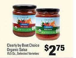 IGA Clearly by best choice organic salsa offer