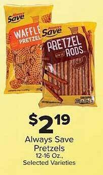 IGA Always save pretzels offer