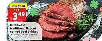 Lidl Grobbel's traditional flat cut corned beef brisket offer