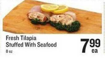 Lowes Foods Fresh tilapia stuffed with seafood offer