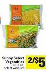 Lucky Supermarkets Sunny select vegetables offer