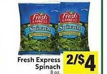 Lucky Supermarkets Fresh express spinach offer