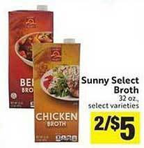 Lucky Supermarkets Sunny select broth offer