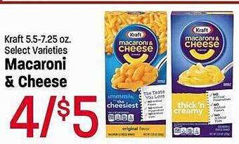 Maceys Kraft macaroni & cheese offer