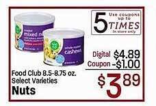 Maceys Food club nuts offer