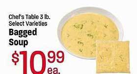 Maceys Chef's table bagged soup offer