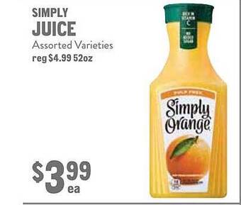New Seasons Market Simply juice offer