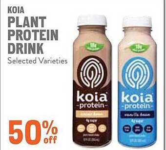 New Seasons Market Koia plant protein drink offer