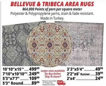 Ocean State Job Lot Bellevue & tribeca area rugs offer