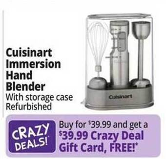 Ocean State Job Lot Cuisinart immersion hand blender offer