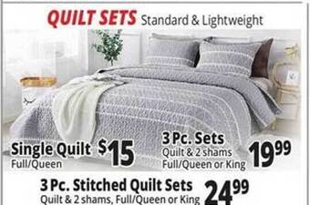 Ocean State Job Lot Quilt sets offer