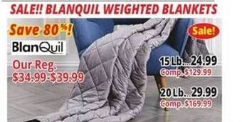 Ocean State Job Lot Blanquil weighted blankets offer