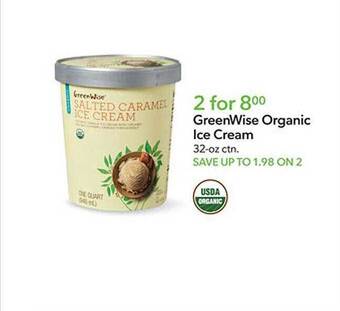 Publix Greenwise organic ice cream offer