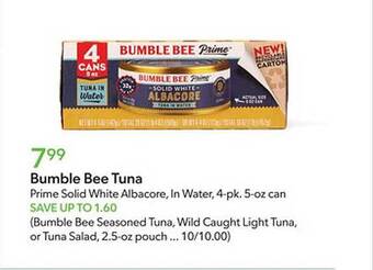 Publix Bumble bee tuna offer