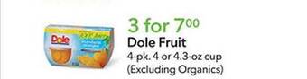 Publix Dole fruit offer