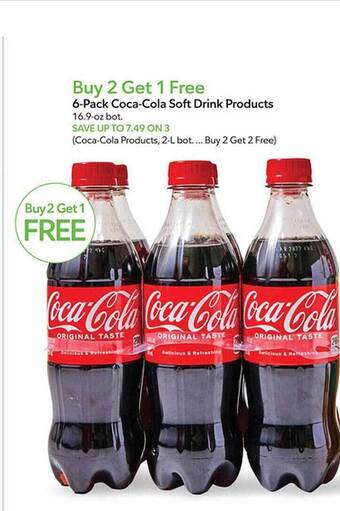 Publix 6-pack coca-cola soft drink products offer