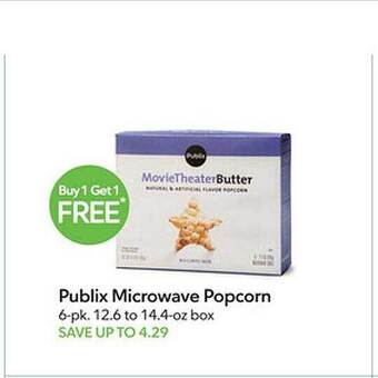 Publix Publix microwave popcorn offer