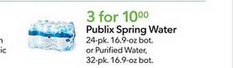 Publix Publix spring water offer