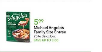 Publix Michael angelo's family size entrée offer