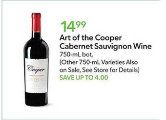 Publix Art of the cooper cabernet sauvignon wine offer